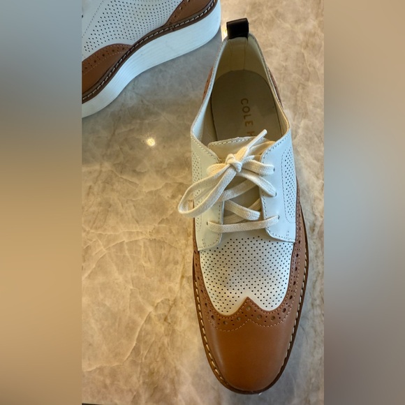 Cole Haan Women’s Original Grand Platform Wingtip Oxford - Pecan/Ivory - Picture 7 of 7